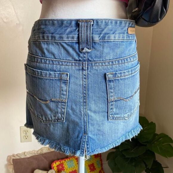 Y2K Maurice’s women’s preppy boho denim mini skirt w/sequins - Picture 8 of 8